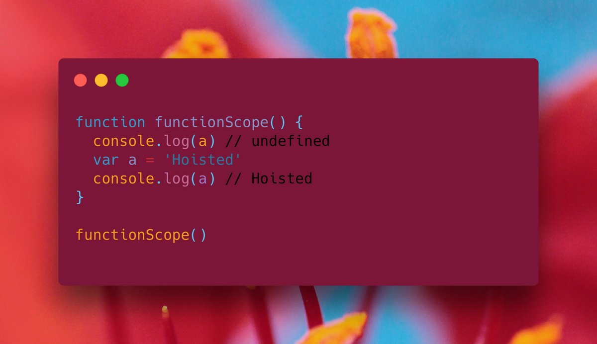 How JavaScript var variables are hoisted